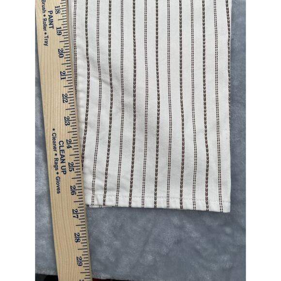 Chico's Jeans Womens 4R / US 20 So Slimming Textured Stripe Girlfriend Ankle - Picture 9 of 16